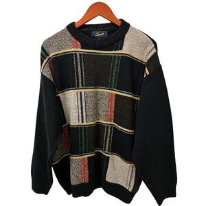 Vintage Signe Incognito Sweater Wool Blend Crewneck Tartan Size Large